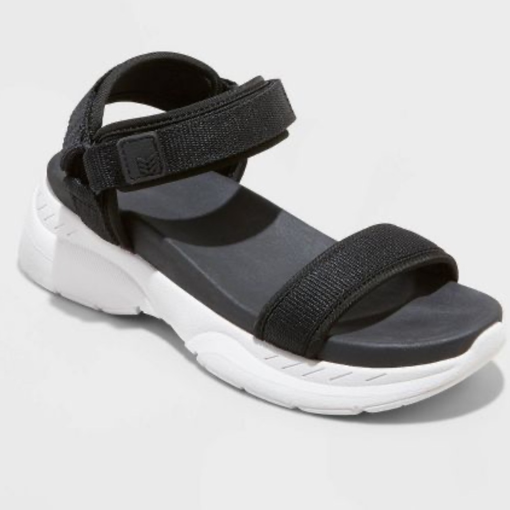 all in motion Black and White Sport Sandals
